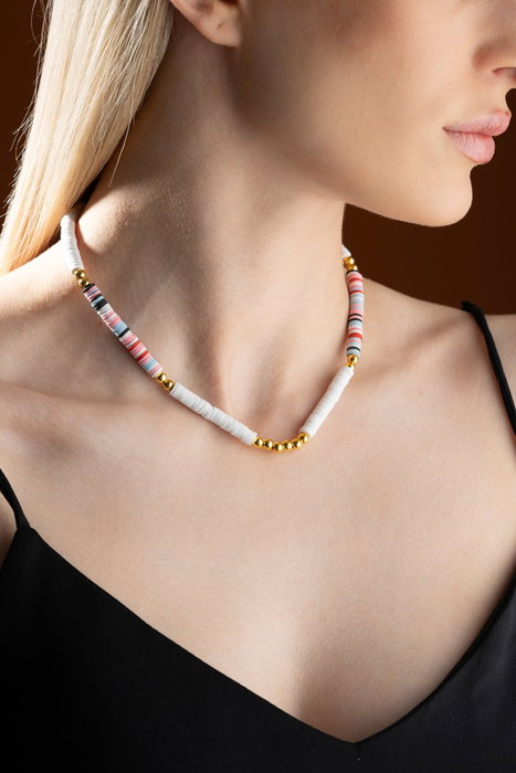 Heliophilia Silver Collar KL-0874 Multicolor con Colgante de Piedra de 0,4 cm Heliophilia Silver Collar KL-0874 Multicolor con Colgante de Piedra de 0,4 cm